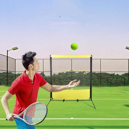 Tragbarer Rebounder-Trainer für Tennis, Pickleball, Baseball, Softbälle, Lacrosse und Hockey – Solo-Übungsnetz mit stabiler Basis