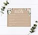 Andaz Press Peach Kraft Brown Rustic Floral Garden Party Baby Shower Collection, Wishes for Baby Cards, 20-Pack, Games Activities and Decorations
