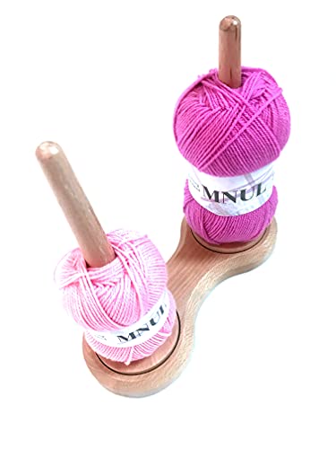 Mnul Double Wooden Yarn Skein Holder #TOP7