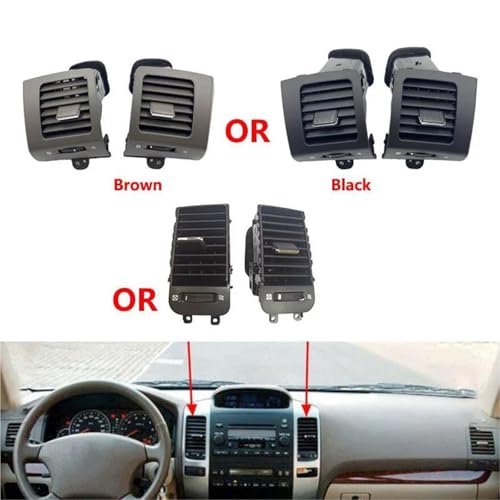 Aérateurs climatisation Prado 120 cassés ? Grille de sortie d'air marron pour Lexus GX470 2pcs - 2