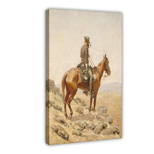 Toile Frederic Remington The Lookout toile haut de gamme avec cadre