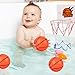 Shindel 4PCS Bathtub Basketball Hoop, Bath Toys Shower Toys for Kids Suction Cup Basketball Hoop Mini Basketball for Toddlers Gift