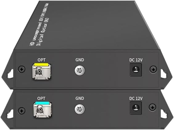 HD 3G HDMI Fiber Extender 4K60HZ, HD Optical Transceiver with SFP Module Extension of Distances Up to 20km Over Single-Mode（Single-Fiber Bidirectional）, Uncompressed No Latency