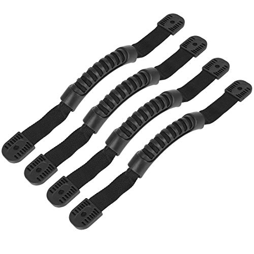X AUTOHAUX 4pcs Kayak Handles Universal Rubber Carry Grab Handle with Single Hole Round Base Black for Kayak Boat Canoe