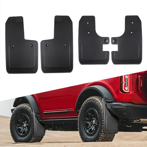 Atubeix Mud Flaps for Ford Bronco Accessories 2021 2022 2023 2024 2/4-Door, Splash Guards Easy Installed, No Punching Required Front and Rear 4PCS