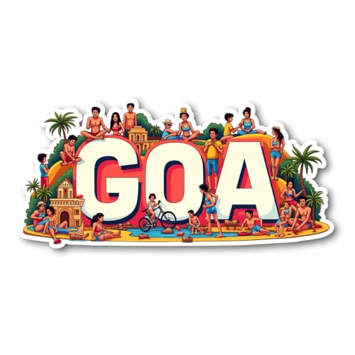 GiftOday Goa State Theme Souvenir Wooden Fridge Magnet for Refrig...