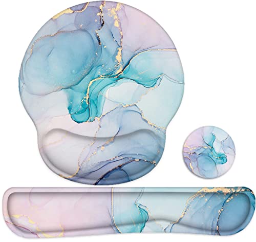 Keyboard Wrist Rest And Mouse Pad With Wrist Support, Ergonomic Memory Foam Mouse Pad For Gaming And Office, Pain Relief Mouse Pad And Wrist Support Set #TOP1