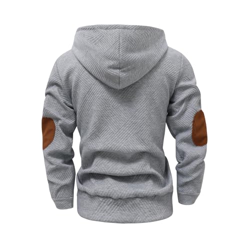 Thatrich Pullover Sweaters for Men Geometric Texture Quarter Button Hooded Sweatshirts Slim Fit Long Sleeve Hoodies Casual2