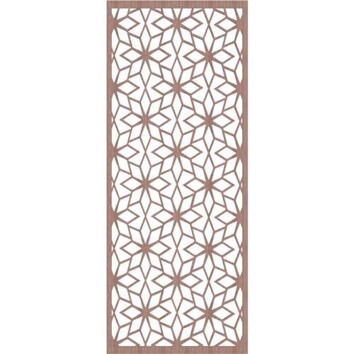 Image of 21 3 /8 inchW x 54 3 /8 inchH x 3 /8 inchT Lake Decorative Fretwork Wood Wall Panels, Walnut