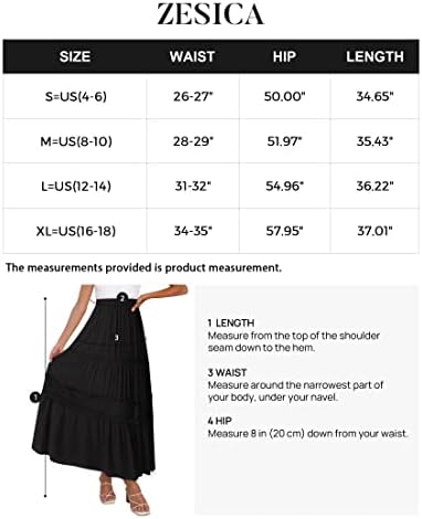 ZESICA Women's 2023 Summer Bohemian Solid Color Lace Trim Flowy A Line Beach Long Maxi Skirt with Pockets 5 ZESICA Women's 2023 Summer Bohemian Solid Color Lace Trim Flowy A Line Beach Long Maxi Skirt with Pockets