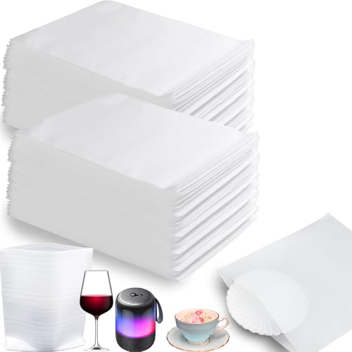 100 Pack Foam Pouches, Cushion Foam Wrap Pouches for Moving and Storing, 10