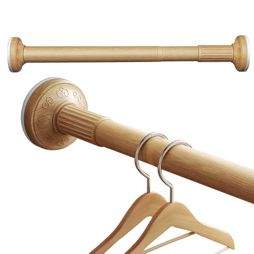 Barra Cortinas Extensible 35-170 cm Varilla Telescópico Ajustable Sin Taladro Barra Telescópica de Ducha para Armario Baño(25-39in/65-100cm)