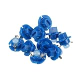 REPAIROCK 10pcs DC 12V T5 B8.4D LED Dashboard Light Blue for Car Internal Auto Replacement Parts