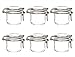 Produktbild 6er-Pack Einmachglas Fido rund 125ml mit Gummidichtung und Bügelverschluss Dekoglas Marmeladenglas