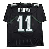 Autographed/Signed AJ A.J. Brown Philadelphia Black Football Jersey Beckett BAS COA