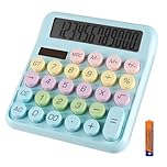 Calculators HIHUHEN Large Calculator Solar & Battery Power 12 Digit Display Multi-Functional Big Button for Business Office School Calculating (HY-2208)