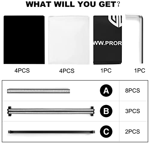 image for PRORECK DJ Foldable Facade Portable Event Booth Panels 4 Detachable Bl