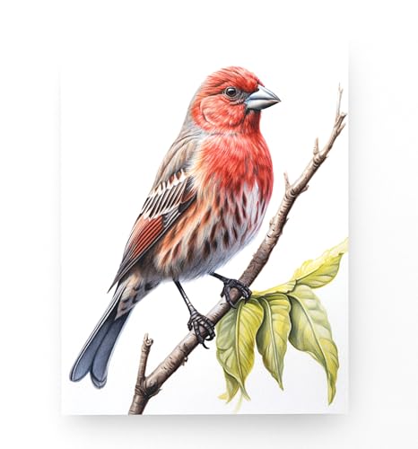 House Finch Bird Wall Art Print - House Finch Print