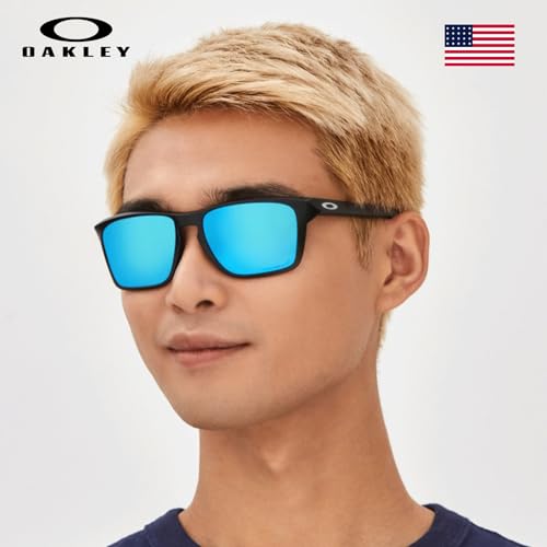 Image of Oakley SYLAS OO9448 Sunglasses MATTE BLACK Frame with PRIZM DEEP WATER POLARIZED Lenses With Official Eyewear Kit