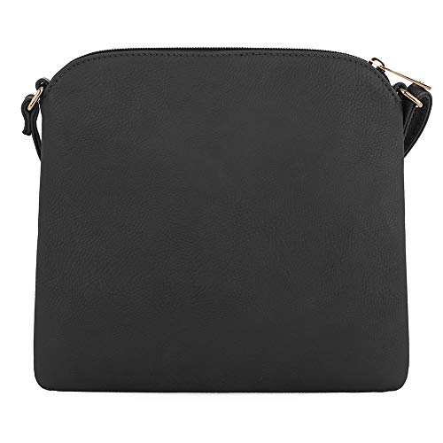 Image of SG SUGU Lightweight Medium Crossbody Bag Shoulder Bag with Tassel and Zipper Pocket