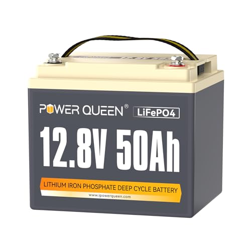 【Memoria espandibile e diverse possibilità di utilizzo】 Le batterie al litio POWER QUEEN LiFePO4 12V 50Ah possono essere collegate in serie o in parallelo fino a 4 batterie identiche (max. 4R o 4P) per ottenere una capacità massima di 200Ah o una tensione massima di 48V (51,2V). Nota: Questa batteria non può essere utilizzata su golf cart e motore fuoribordo elettrico. Se hai bisogno di una batteria di avviamento, ti preghiamo di contattare il servizio clienti.