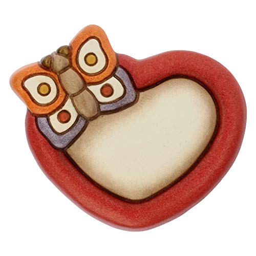 In ceramica decorata a mano THUN - Calamita Country Cuore con Farfalla