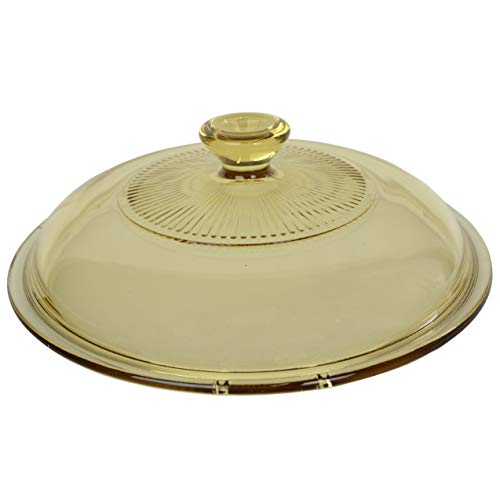 Visions 1.5 Quart Amber Glass Lid Cover #TOP1