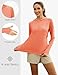 KEFITEVD Women's Hoodie Shirts UPF 50+ Long Sleeve UV Protection Lightweight Moisture Wicking Hiking Fishing Orange M
