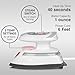 BEAUTURAL Mini Travel Steam Iron for Clothes with Dual Voltage, Temperature Control, Non-Stick Soleplate and Cord Storage, Ideal for Sewing, Quilting and Handcraft