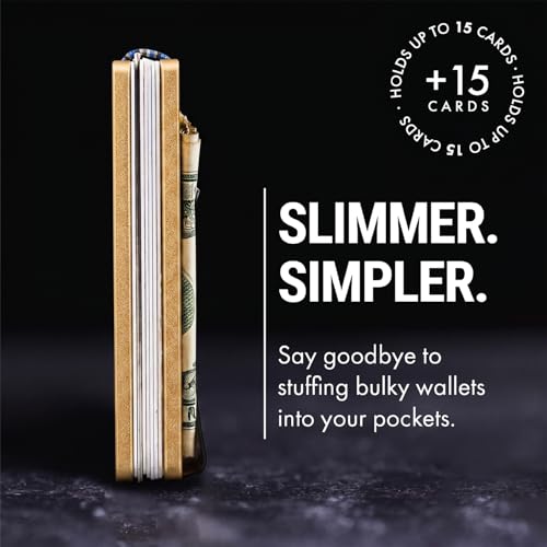 Image of Mountain Voyage Co Minimalist Wallet for Men & Women - Slim RFID Wallet, Scratch Resistant, Credit Card Holder & Money Clip, Easily Removable Money & Cards, (Khaki Leather)