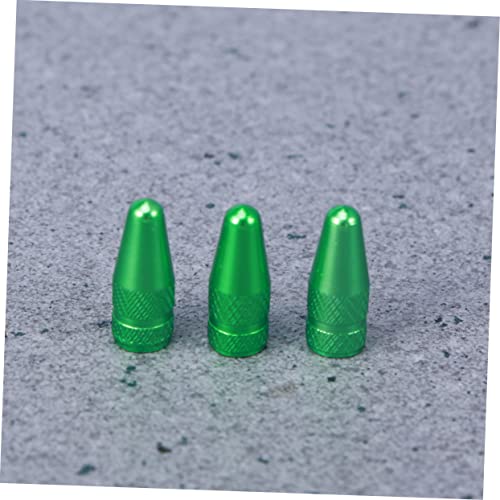 Healifty 6 Piezas Tapas de Válvula para Bicicleta de Aleación de Aluminio Verde Tapas para Válvulas Francesas para Bicicletas de Ruta y Montaña, Protección Contra Fugas y Polvo, Instalación Fácil y Resistente al Óxido con Anodizado miniatura 6