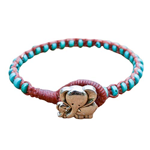 Ideabracelets Turquoise Beaded Elephant Bracelets, Gemstone Handmade Gift For Her, Bracelets Idea For Mom Daughter Family, Jewelry Cuff Bracelets Choose Your Size - Brown Ideabracelets Turquoise Beaded Elephant Bracelets, Gemstone Handmade Gift For Her, Bracelets Idea For Mom Daughter Family, Jewelry Cuff Bracelets Choose Your Size - Brown