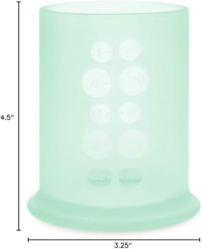 Miniatura 7 de Olababy Taza de entrenamiento 100 de silicona para bebé y niño pequeño menta