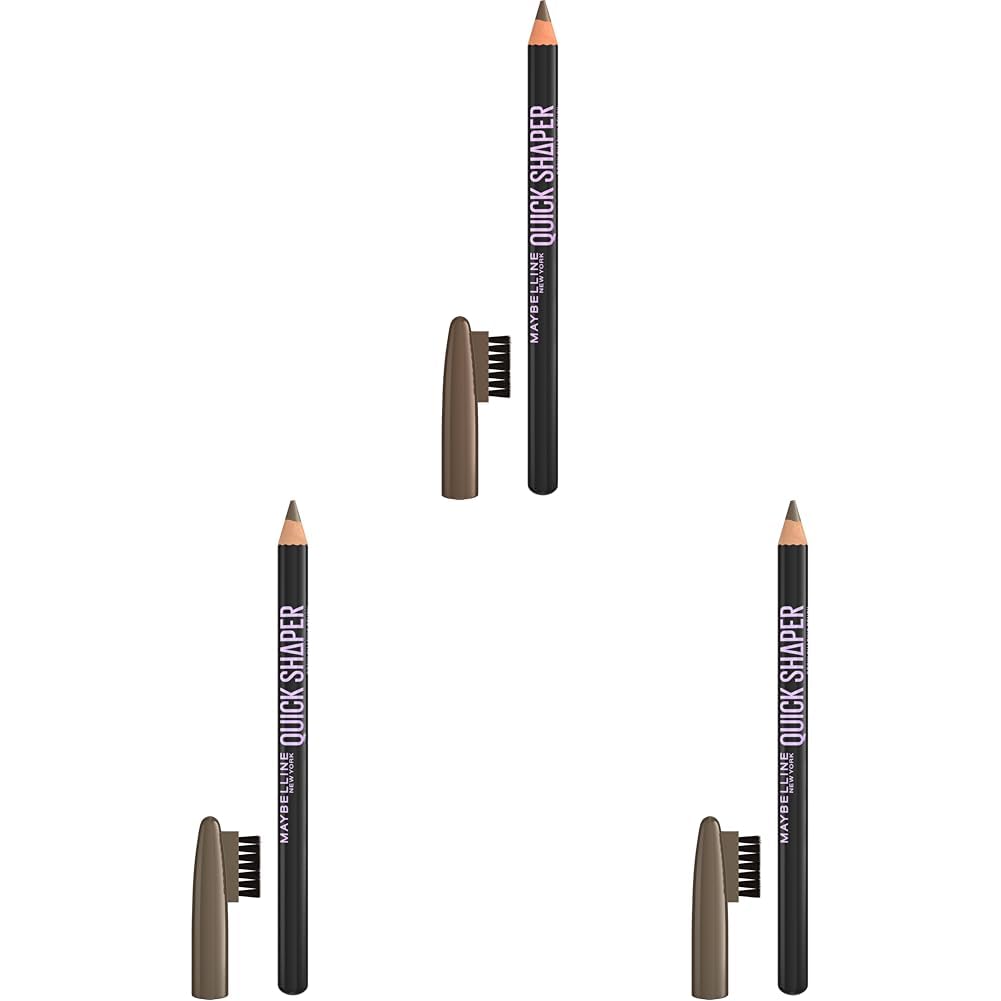 Maybelline New York Quick Shaper Kaş Şekillendirici Kalem - 04 Medium Brown (3 paketi)