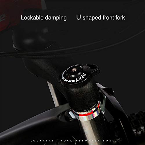 Kays Mountainbike Mountainbike, 26 Zoll Faltbare Fahrräder 21/24/27 Geschwindigkeiten Damen/Herren MTB Leichte Carbon-Stahlrahmen Fully (Color : Yellow, Size : 21speed) – Bild 5