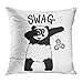 NA Housse de Coussin à la Main Swag Panda Spinner Danse Dub Sign Hipster pour T-Shirts Sweats à Capuche Pyjamas sur Blanc Taie d'oreiller décorative Populaire Home Decor Taie d'oreiller carrée