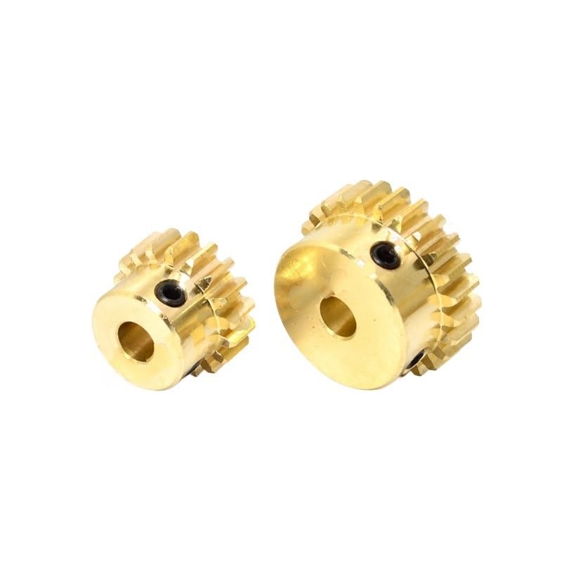 Bevel Gear Pinion Hardware Mechanical 1pc 1M Brass Spur Gear 1 Module 15 16 18 20 22 24 25 28 30 40 50 Teeth Motor Gears with Step Bore 12Mm(50 Teeth)