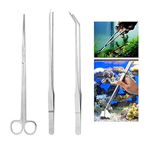 Czemo Aquarium Aquascaping Kit de Acero Inoxidable Acuario Tanque Planta Acuática Herramientas Conjuntos