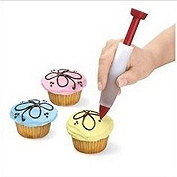 leading-star, Biaohua Pen, siringa per dolci, in silicone, per decorare dolci, biscotti e torte con crema o cioccolato