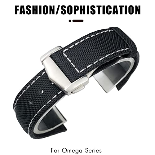 Bracelet de montre nylon 19mm 21mm pour Seamaster Planet Ocean - 3