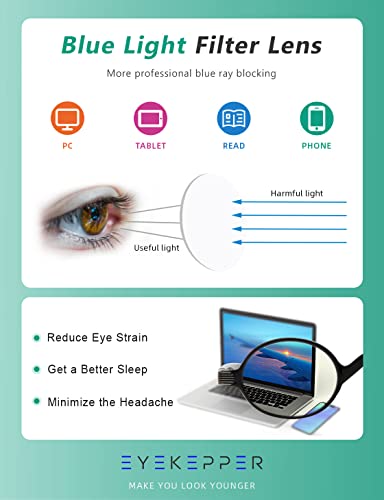 Image of Eyekepper 4-pack Reading Glasses Blue Light Blocking Square Computer Readers Women