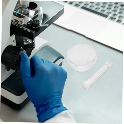 Set de mortero y mano de vidrio 60ml para cocina y laboratorio miniatura 3