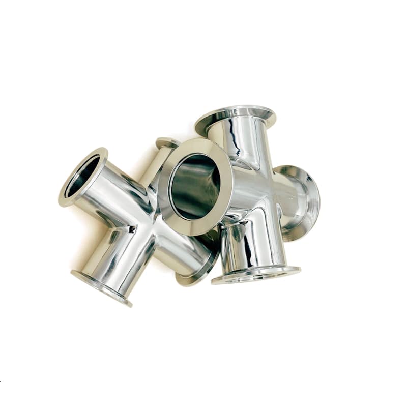 Accesorio KF16 de vacío en cruz de acero inoxidable 304 para tuberías industriales 6