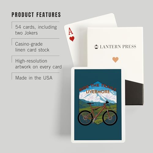 Baraja de cartas póker 52 naipes Livermore California miniatura 3