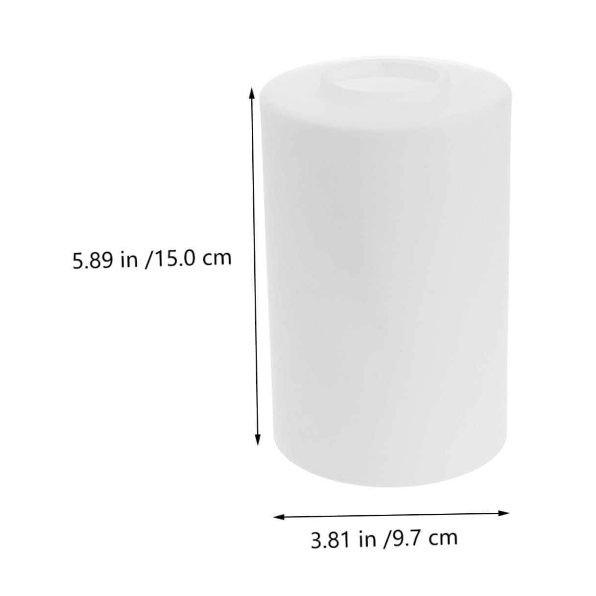 DOITOOL Paralume senza Sbavature Cilindrico E27 in Vetro Bianco 2 Pezzi per Lampadario Pendente Moderno per Luce a Soffitto e Parete