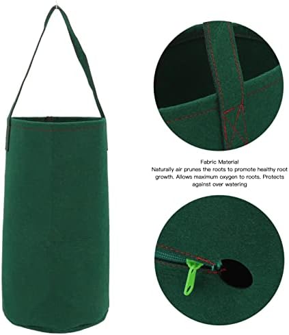 TOPINCN Lot de 4 Jardinières à l'envers, Jardin Suspendu Tomate Fraise Plantation Sacs de Culture à l'envers Jardinière de Légumes Plante Culture Sac de Suspension — vue 6