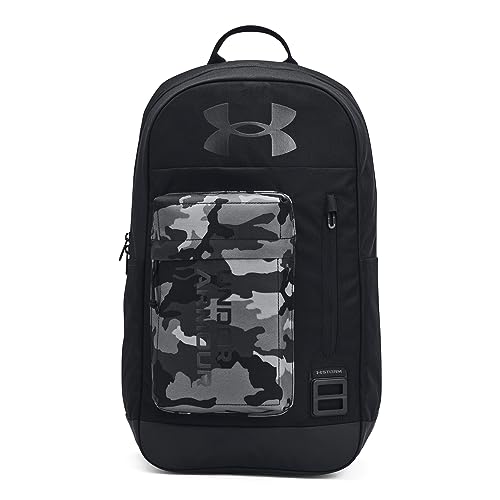 Under Armour unisex-adult Halftime Backpack, (007) Black / / Metallic Black, One Size Fits All