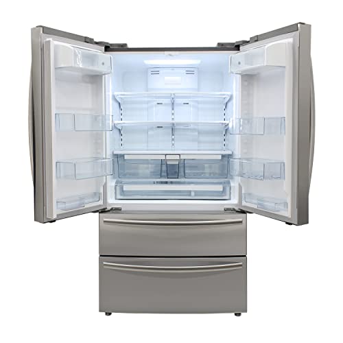 Brama BR-FDREF01-SS French Door Refrigerator With Ice Maker And Dual Drawer Bottom Freezer thumb #3