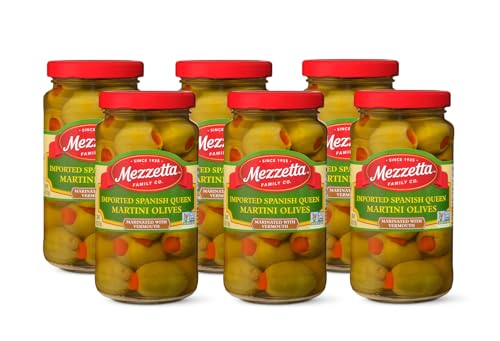 Mezzetta Spanish Queen Martini Olives, 6 oz (Pack of 6)