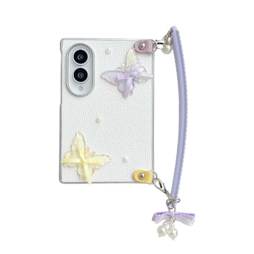 RuimoTuiko Galaxy Z Fold 8 Ultra �p 3D���̒��X�f�U�C�� ���U�[�܂肽���݃P�[�X �؍� ���� �������� �z���C�g | galaxyzfold8Ultra�p �X�}�z�P�[�X �蒠�^ ���킢�� �p�[�����V���R���n���h���t�� ?